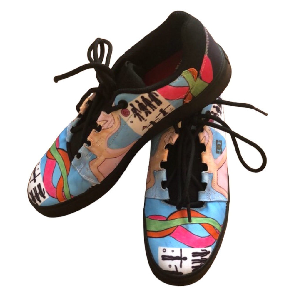 DC SHOE HYDE S EVAN SKATE SHOES MULTICOLORED MENS SIZE 9